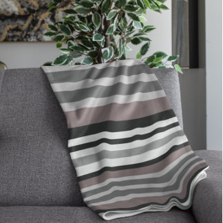 Elegant Earth Tones Brown Savannah Rand Mönster Filt