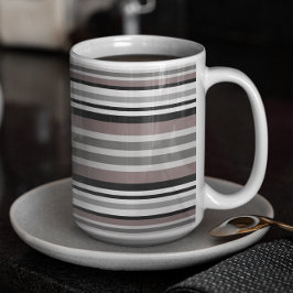 Elegant Earth Tones Brown Savannah Rand Mönster Kaffemugg