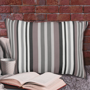 Elegant Earth Tones Brown Savannah Rand Mönster Prydnadskudde