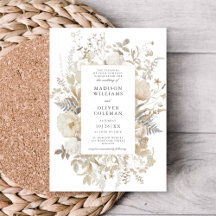 Elegant Earthy Blommigt Chic White Bröllop