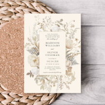 Elegant Earthy Blommigt Cream Chic Bröllop