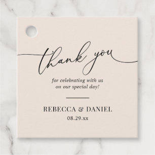 Elegant Earthy Boho  Bröllop Tack Gåvor Etiketter