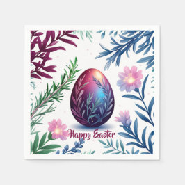 Elegant Easter Egg Botanical Art Pappersservett