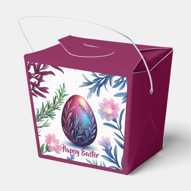 Elegant Easter Egg Botanical Art Presentaskar (Baksidan Sidan)