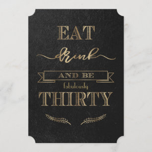 Elegant EAT DRINK OCH TRETTIO Bird Day Inbjudningar