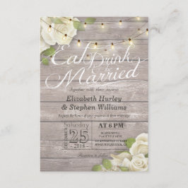 Elegant EAT-rökning och inbjudan till bröllop