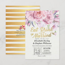 Elegant EAT-rökning och inbjudan till bröllop