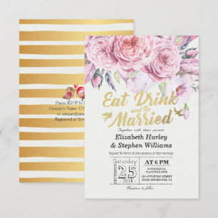 Elegant EAT-rökning och inbjudan till bröllop