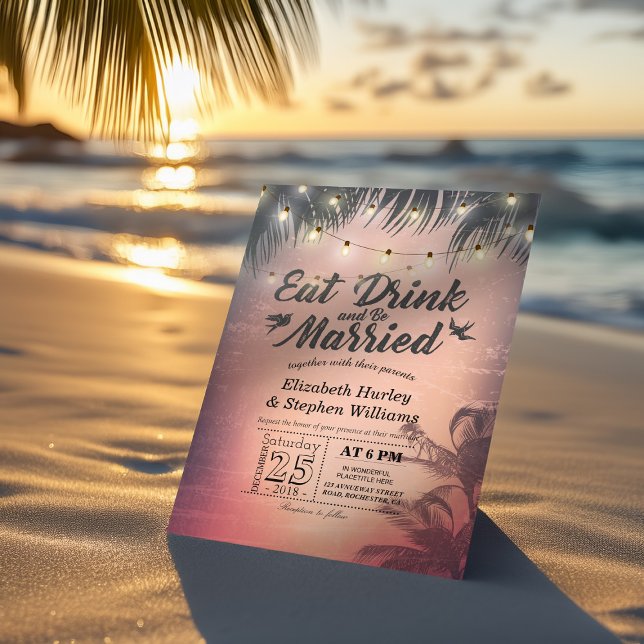 Elegant EAT-rökning och inbjudan till bröllop (Skapare uppladdad)