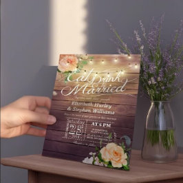 Elegant EAT-rökning och inbjudan till bröllop