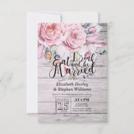 Elegant EAT-rökning och inbjudan till bröllop