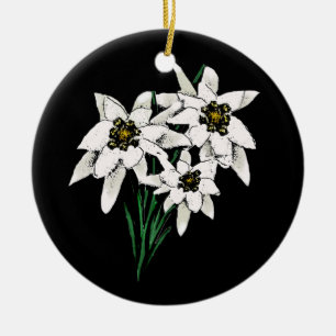Elegant Edelweiss ornament