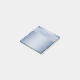 Elegant Editable Monogram Script Writing Blå Post-it Block