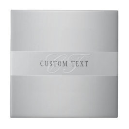 Elegant Editable Monogram Script Writing | Grått Kakelplatta