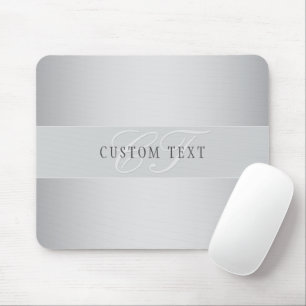 Elegant Editable Monogram Script Writing Grått Musmatta