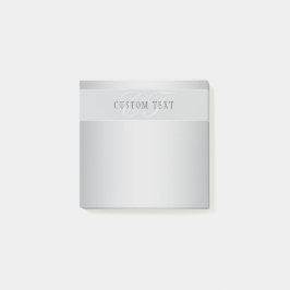 Elegant Editable Monogram Script Writing | Grått Post-it Block