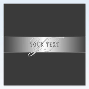 Elegant Editable Monogram Script Writing Svart Klistermärken