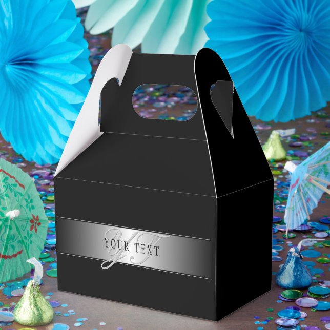 Elegant Editable Monogram Script Writing | Svart Presentaskar (Part)