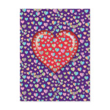 Elegant Editibalt enkelt vykort för hjärtdesign