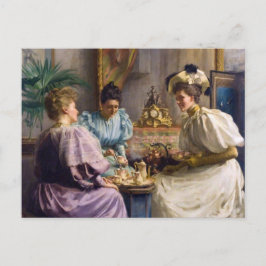 Elegant Edwardiansk eftermiddagste-gemenskap Vykort