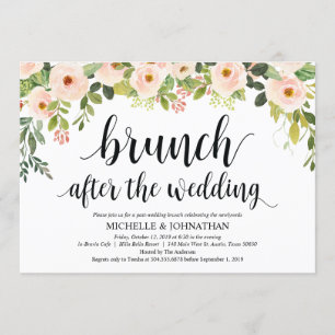 elegant efter Bröllop Brunch-inbjudan Inbjudningar