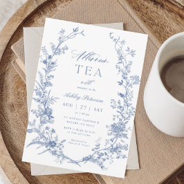 Elegant eftermiddag Bebisdusch för Tea Party Inbjudningar