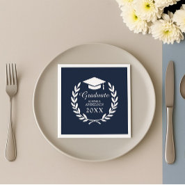 Elegant Eget namn Studenten Emblem Pappersservett
