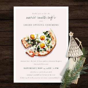 Elegant Egg Basil Pizza Café Grand Open Inbjudan