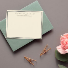 Elegant Eggshell skickat med Kärlek & Hugs Anteckningskort