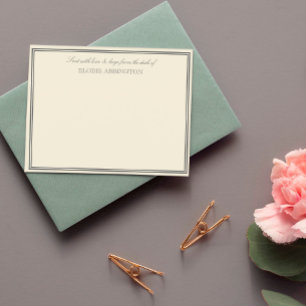 Elegant Eggshell skickat med Kärlek & Hugs Anteckningskort