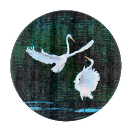 Elegant Egrets in Dance