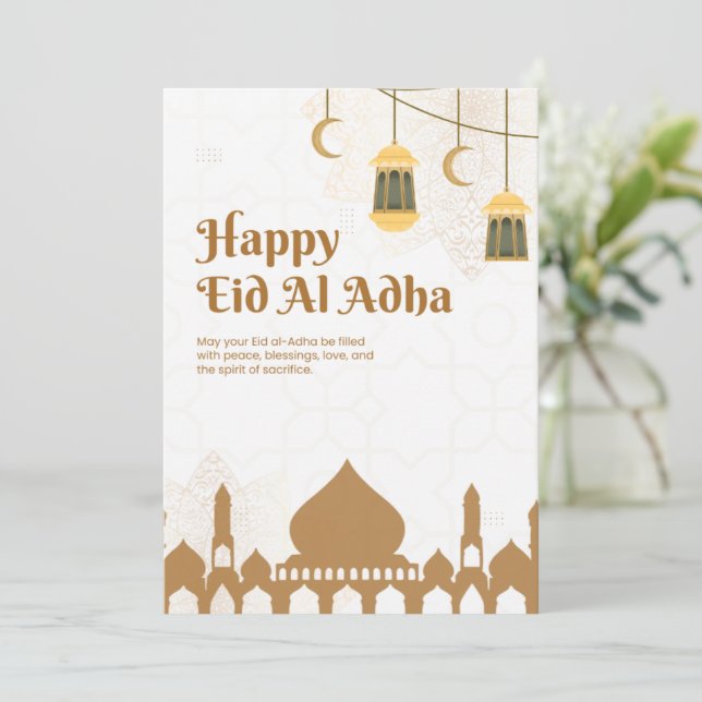 Elegant Eid Al-Adha Greetings Poster Inbjudningar (Stående Fram)