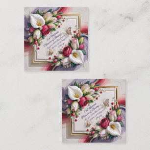 Elegant Eid Al Adha Välkomstkort med Vit Calla Fyrkantigt Visitkort