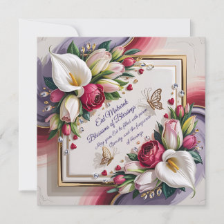 Elegant Eid Al Adha Välkomstkort med Vit Calla Kort