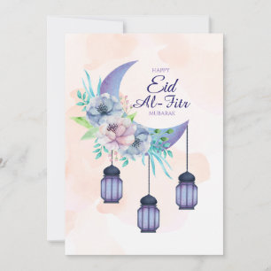 Elegant Eid al-Fitr Mubarak-kort Minimal Islamsk Inbjudningar