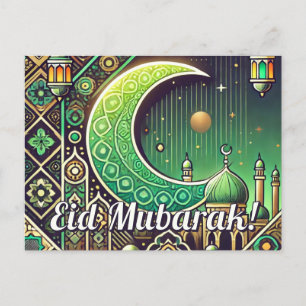 Elegant Eid al-Fitr vycard Eid Mubarak Helgdag Helg Vykort
