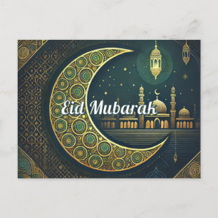 Elegant Eid al-Fitr vycard Eid Mubarak Helgdag Helg Vykort