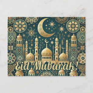 Elegant Eid al-Fitr vycard Eid Mubarak Helgdag Helg Vykort