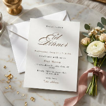 Elegant Eid Middagsinbjudan Minimalistisk Guld
