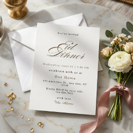 Elegant Eid Middagsinbjudan Minimalistisk Guld Inbjudningar