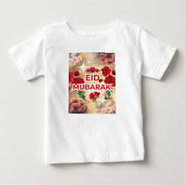 Elegant Eid Mubarak Blommigt Design T Shirt