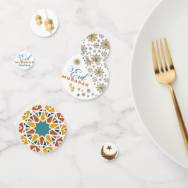 Elegant Eid Mubarak Calligraphy Måne Stars