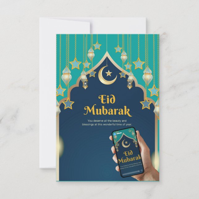 Elegant Eid Mubarak Card (Framsida)