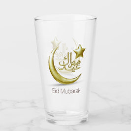 Elegant Eid Mubarak Guld Måne Star Glaskopp