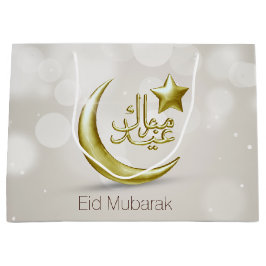 Elegant Eid Mubarak Guld Måne Star - sista gipssäc