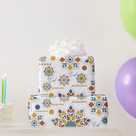 Elegant Eid Mubarak kalligrafi färgrik Presentpapper