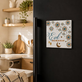 Elegant Eid Mubarak kalligrafi månar stjärnor isla Magnet