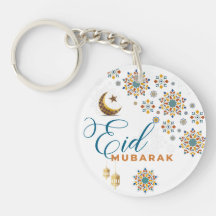Elegant Eid Mubarak kalligrafi måne stjärnor