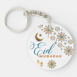Elegant Eid Mubarak kalligrafi måne stjärnor