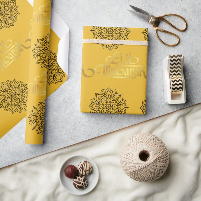 Elegant Eid Wrapping Papper_Mandala- 6ft Roll Presentpapper (Hantverk)